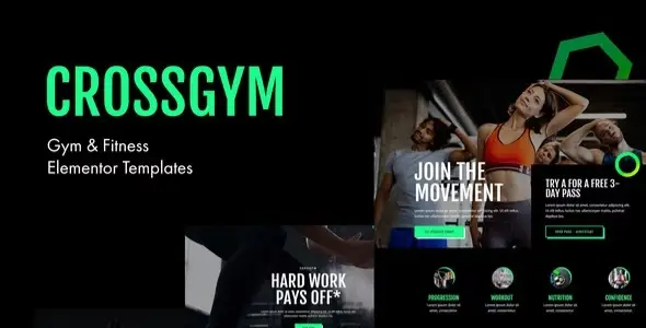 CrossGym – Gym & Fitness Elementor Template Kit